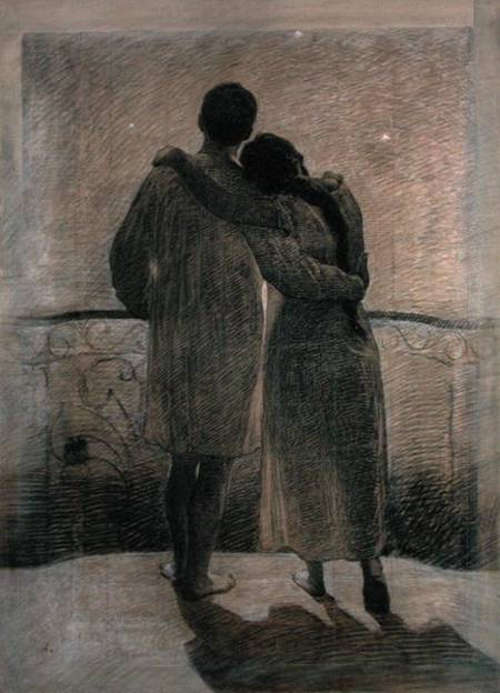 Young Couple by Angelo Morbelli